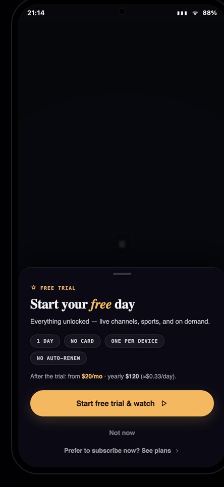 Start your free trial — no card, no auto-renew